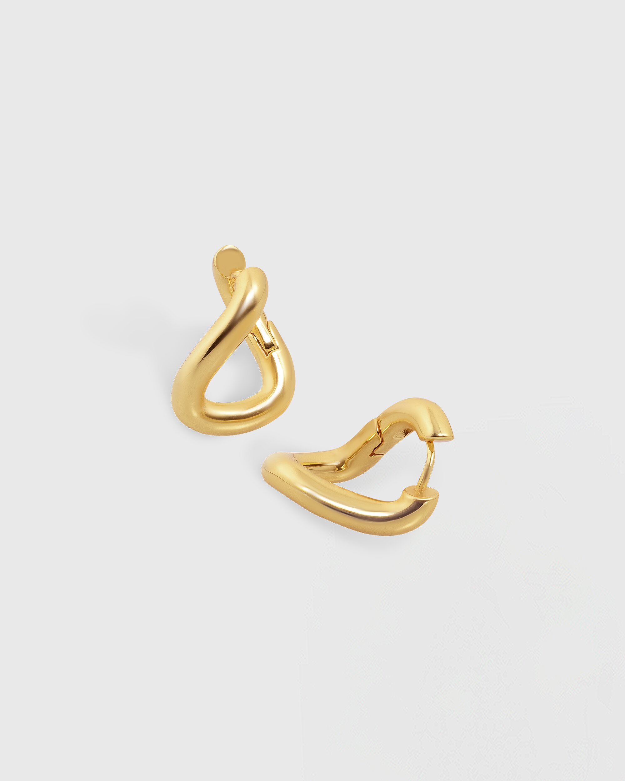[컨젠] Curved Hoop Earrings 커브드 후프 이어링
