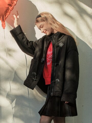 시어링 무스탕 / 블랙
