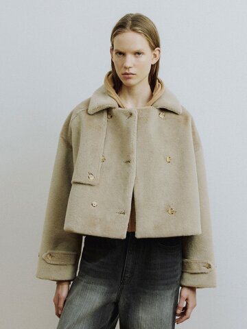 클레이 크롭 트렌치 숏 자켓_MW6WJK07X