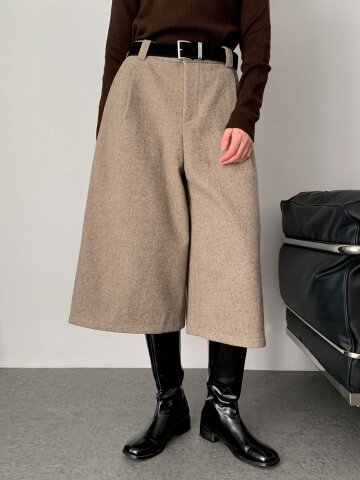 메이 와이드 버뮤다 기모 팬츠 (3colors)