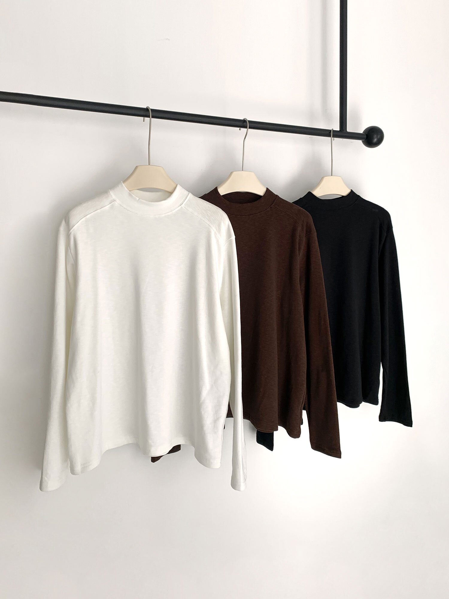 데일리 라운드 기모 티셔츠 (3colors)