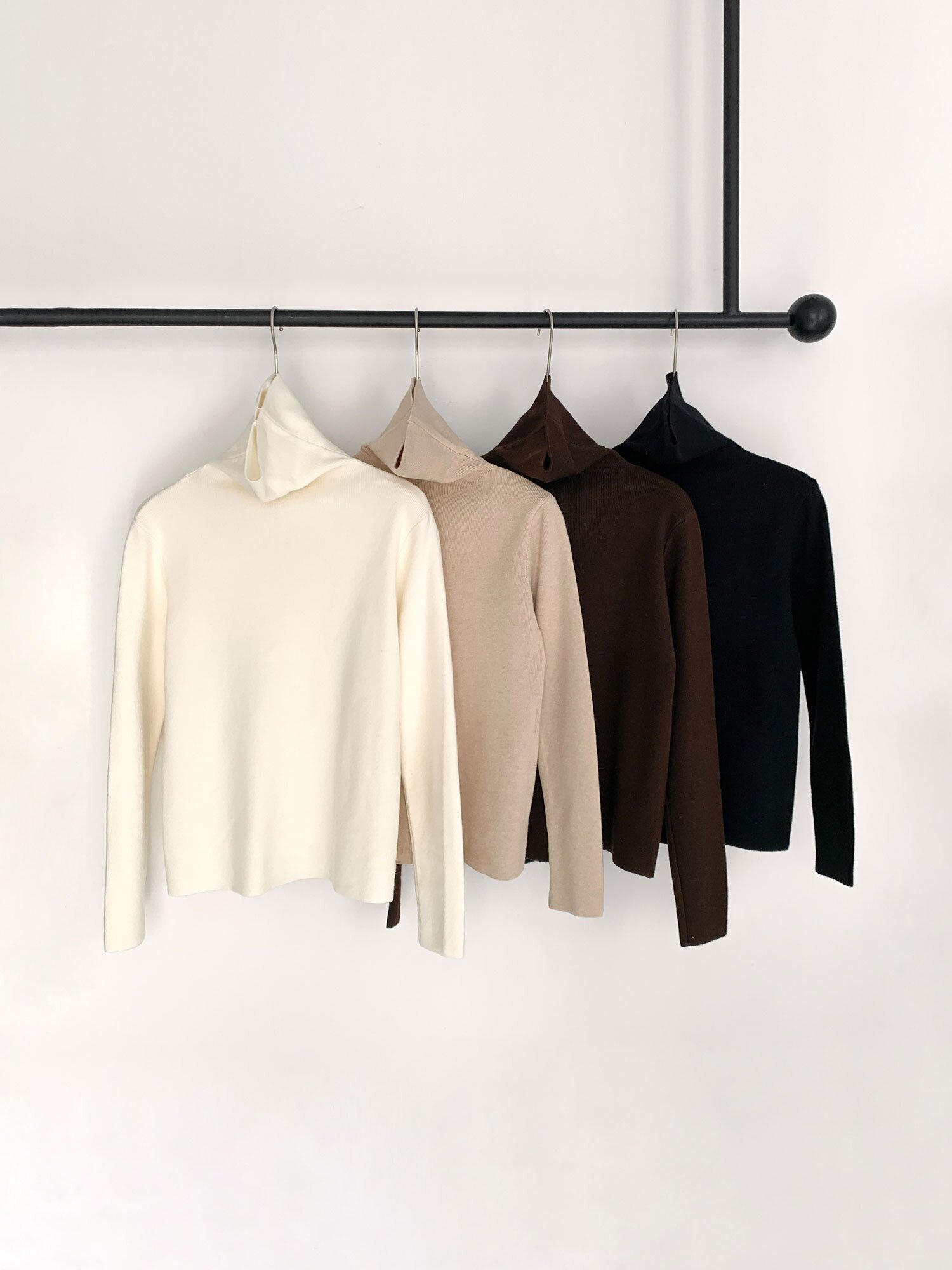 골지 터틀넥 니트 (4colors)