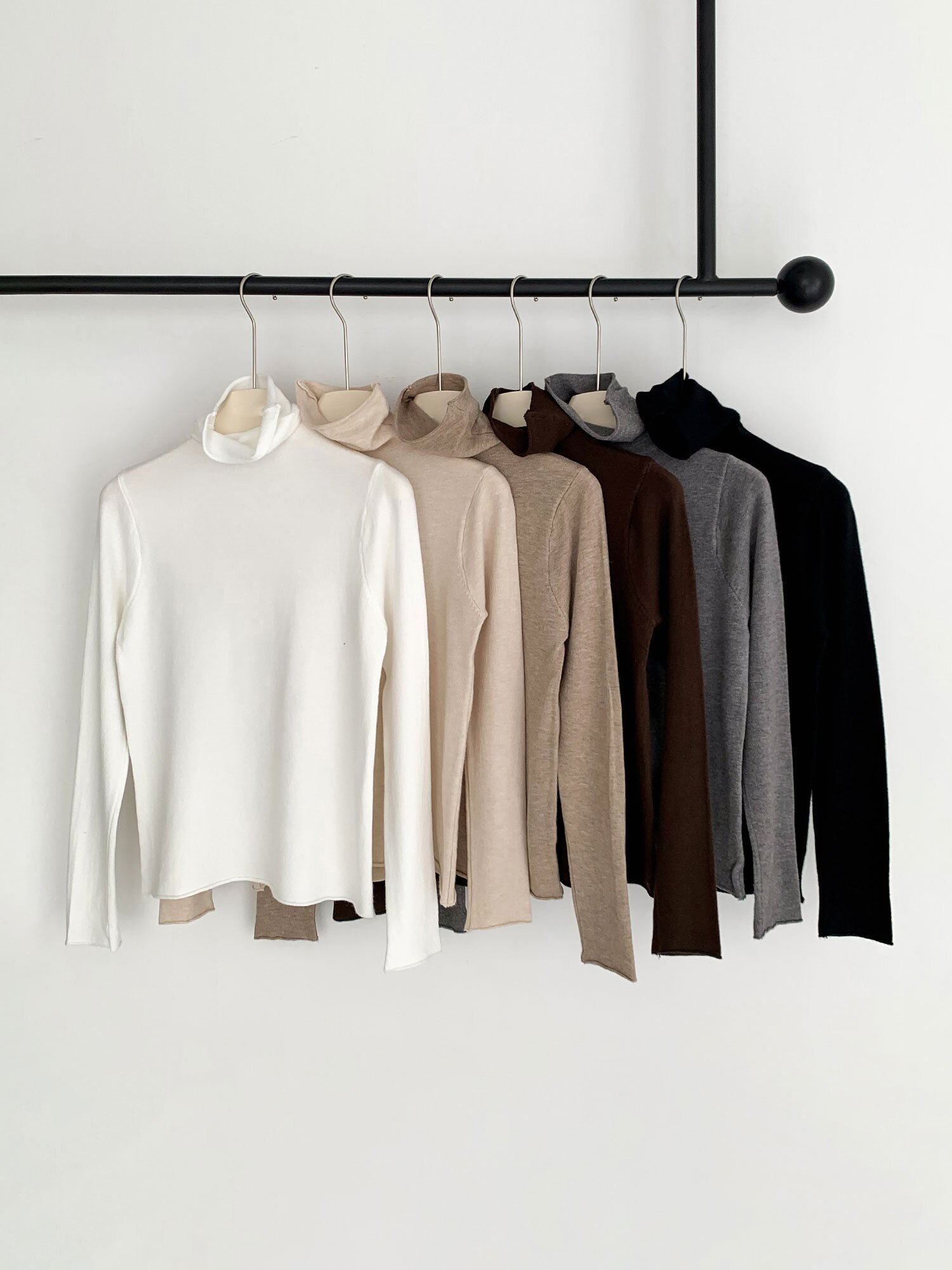 베이직 터틀넥 티셔츠 (6colors)