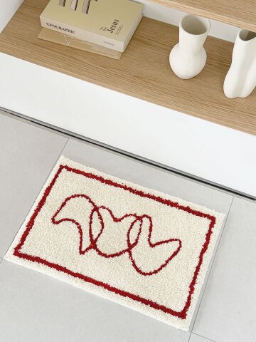 올리 하트 자카드 발매트