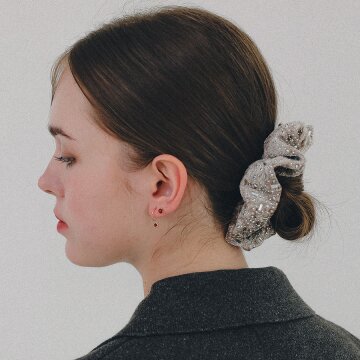 제이로렌 플러피 큐빅 도트 스크런치 H01494