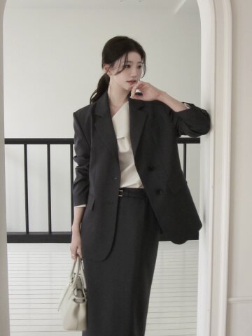 테일러드 싱글 투버튼 재킷 