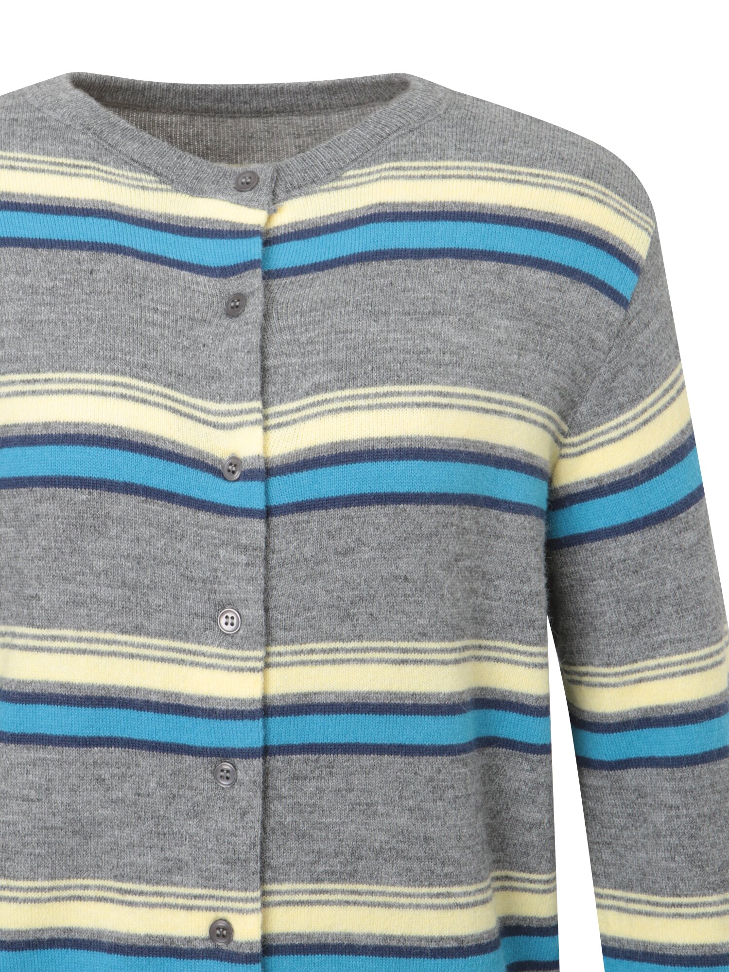 스트라이프 라운드넥 가디건 (STRIPE GREY)
