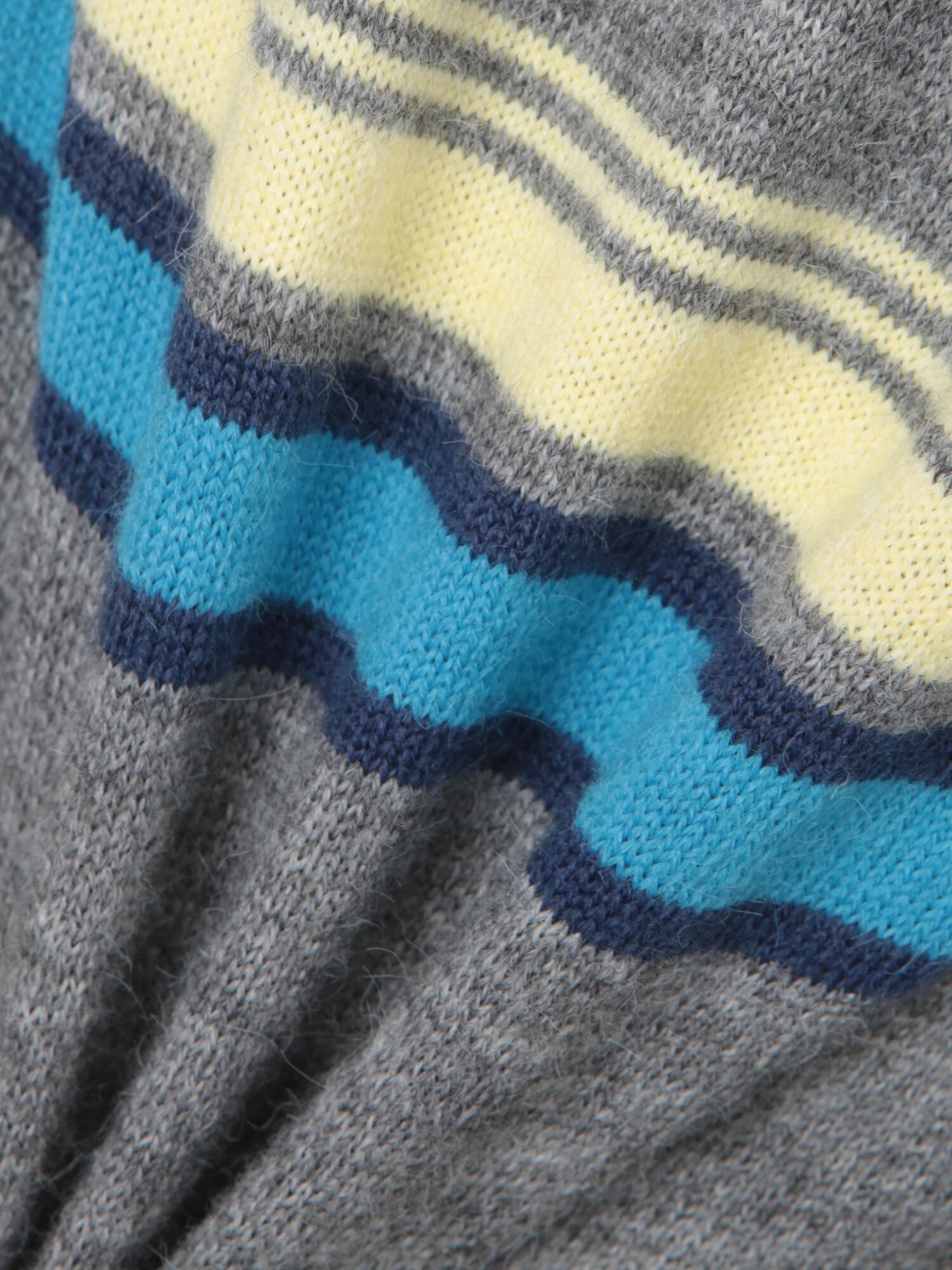 스트라이프 라운드넥 가디건 (STRIPE GREY)