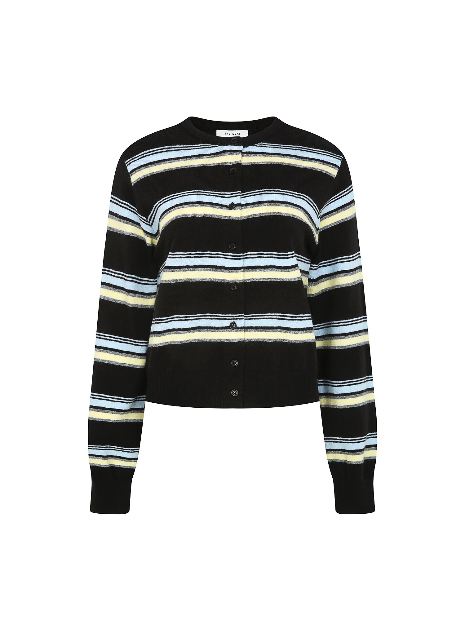 스트라이프 라운드넥 가디건 (STRIPE BLACK)