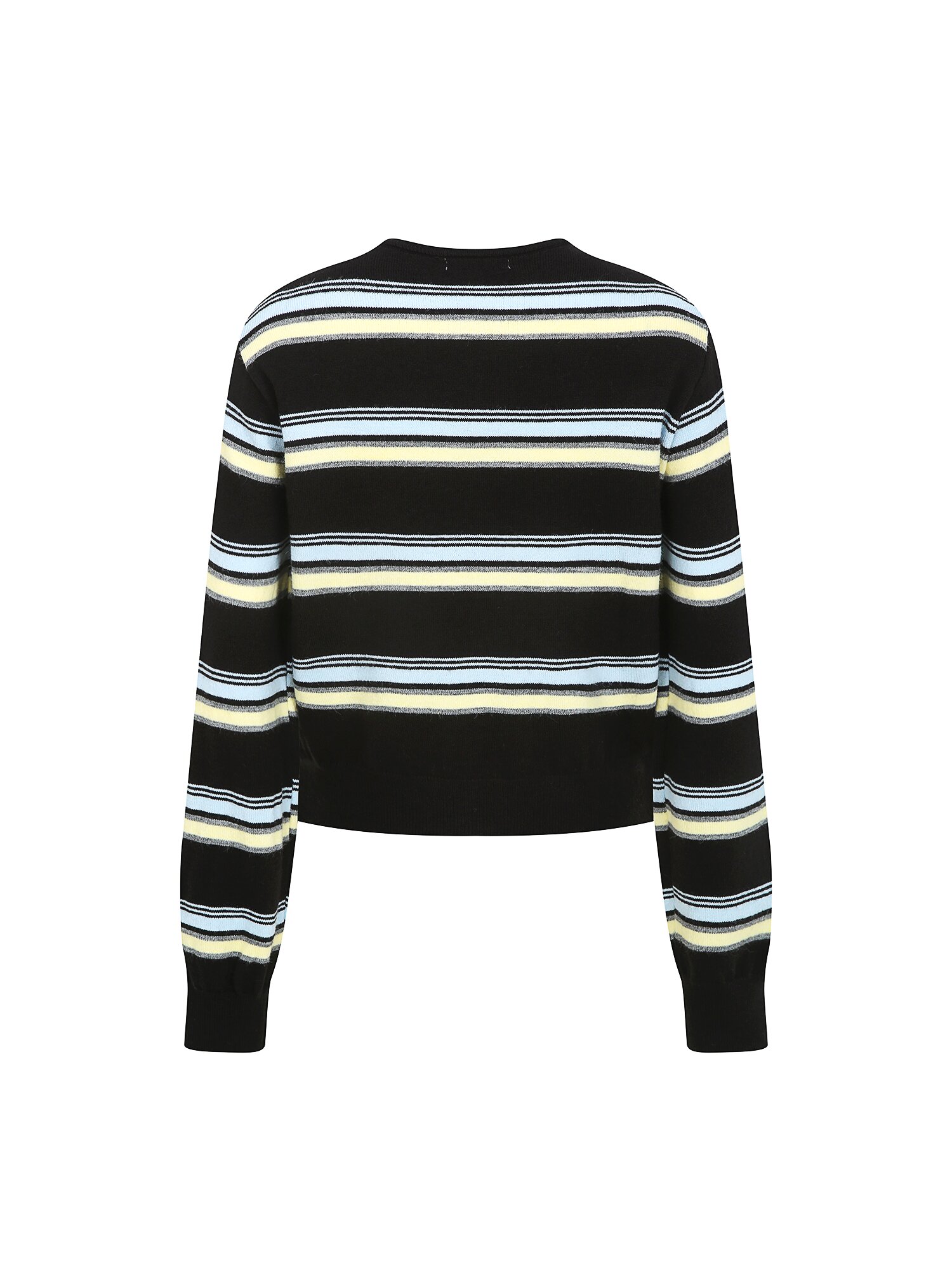 스트라이프 라운드넥 가디건 (STRIPE BLACK)
