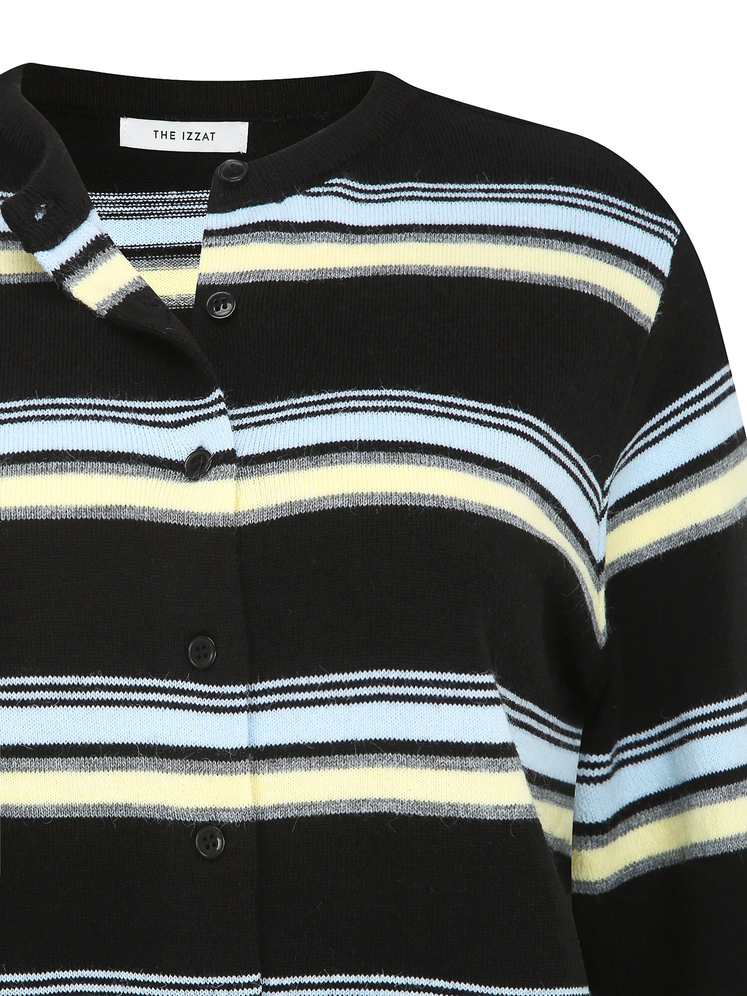 스트라이프 라운드넥 가디건 (STRIPE BLACK)