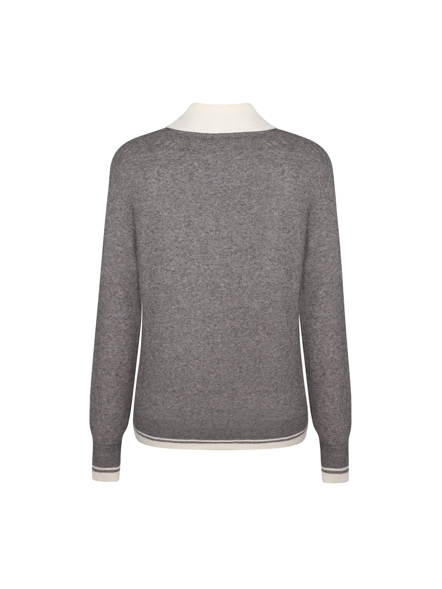 칼라 레이어드 풀오버 니트 (GREY)