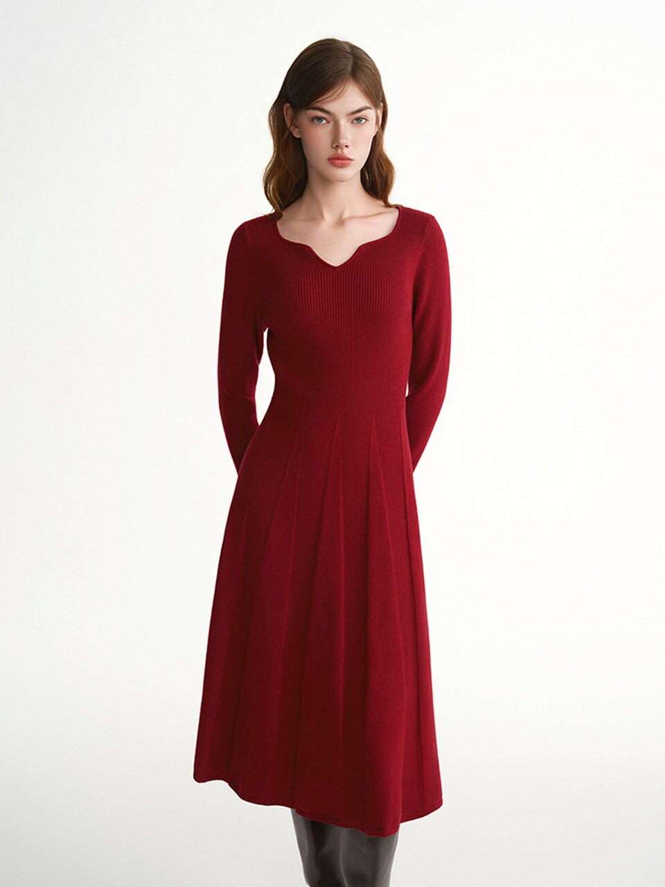 AR_Knit cape and dress set