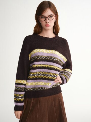 AR_Colorful nordic pullover sweater