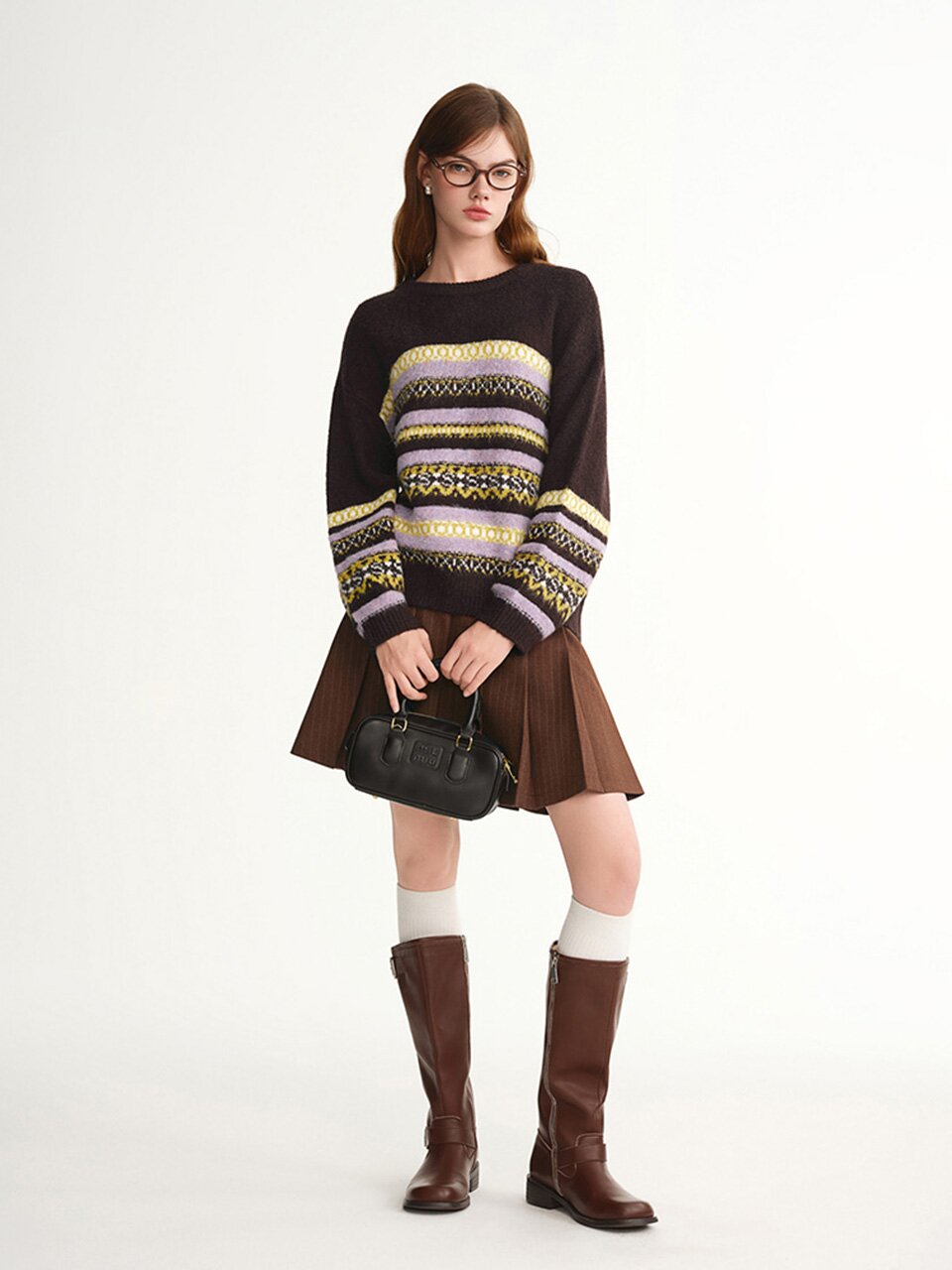 AR_Colorful nordic pullover sweater