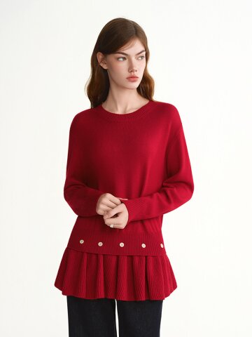 AR_Frill crew neck sweater_2color