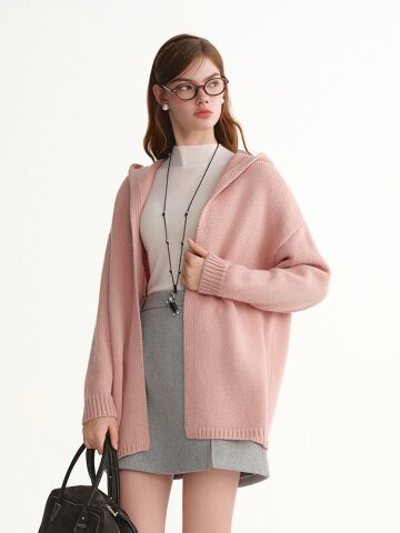 AR_Minimal hooded cardigan_2color