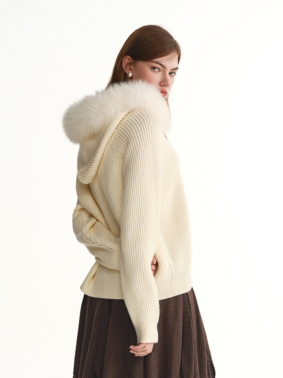 AR_Fur hooded zip-up_2color