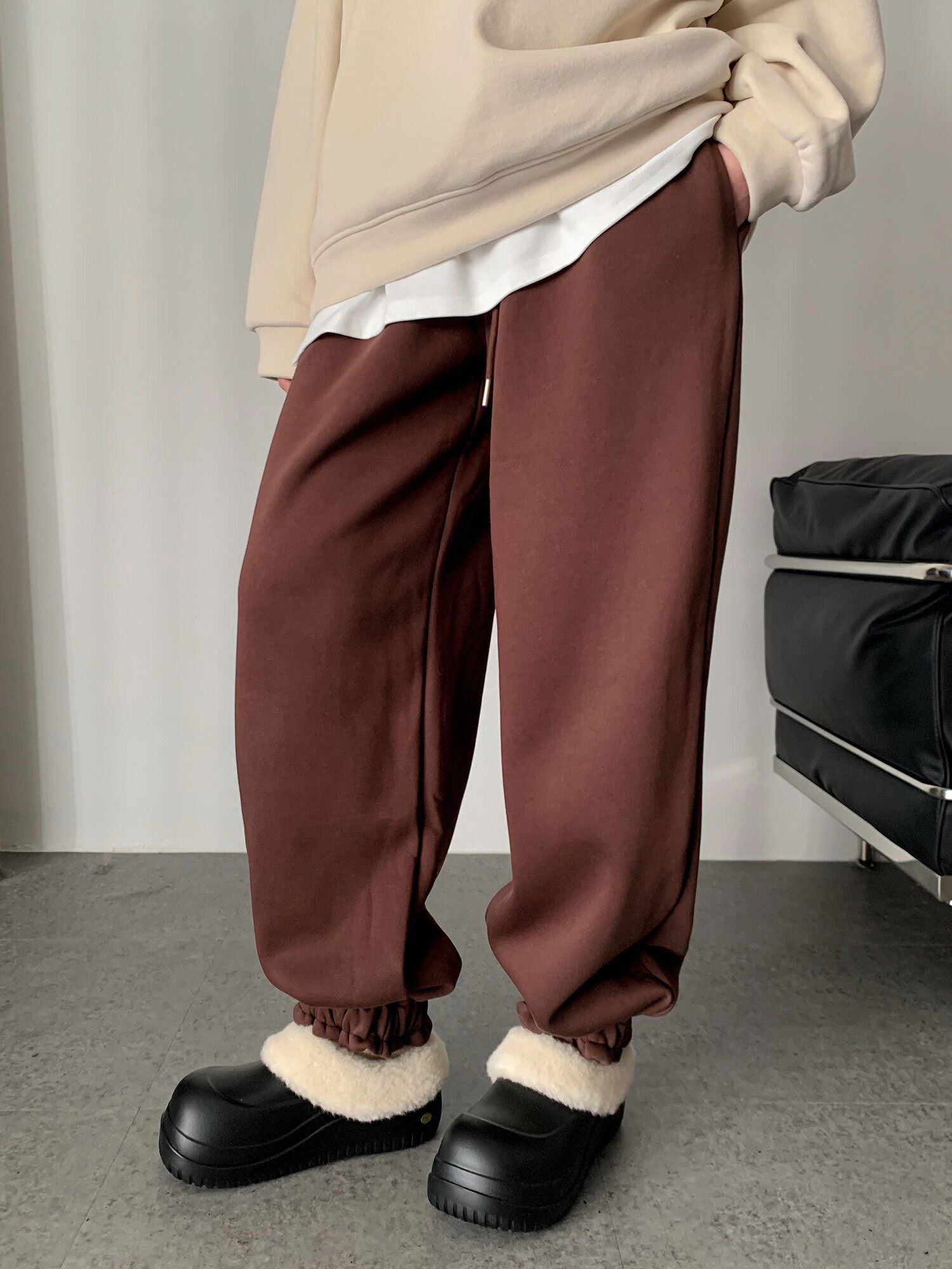 베이직 기모 조거 팬츠 (3colors)