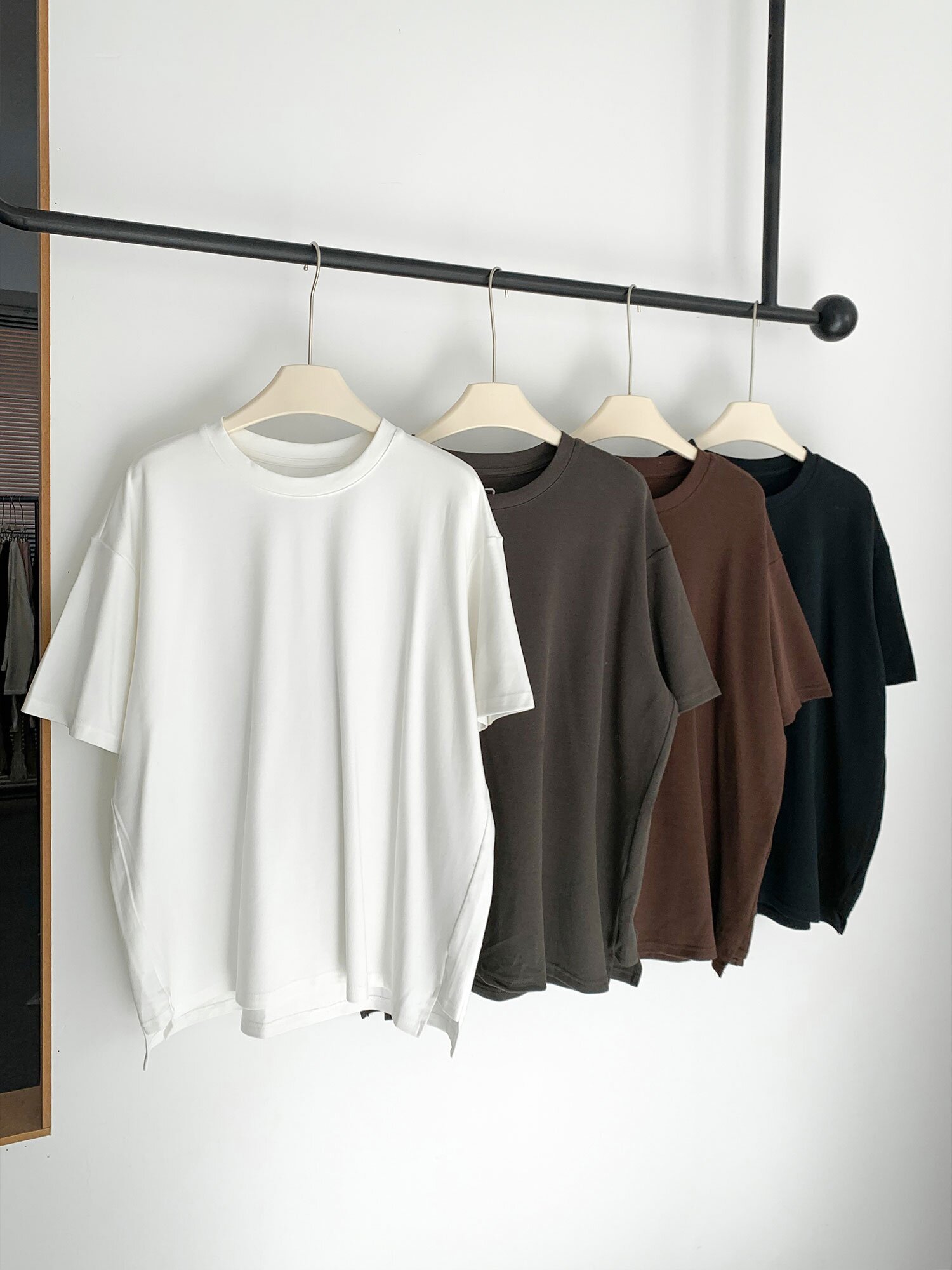 클립 반팔 라운드 티셔츠 (4colors)