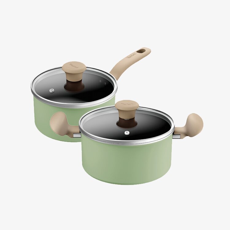 테팔 인덕션 티타늄 루아 냄비 2종 세트 (편수냄비 18cm + 양수냄비 20cm)