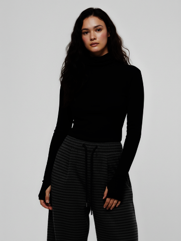 소프트 핑거홀워머 터틀넥(블랙,올리브)/W254TP02