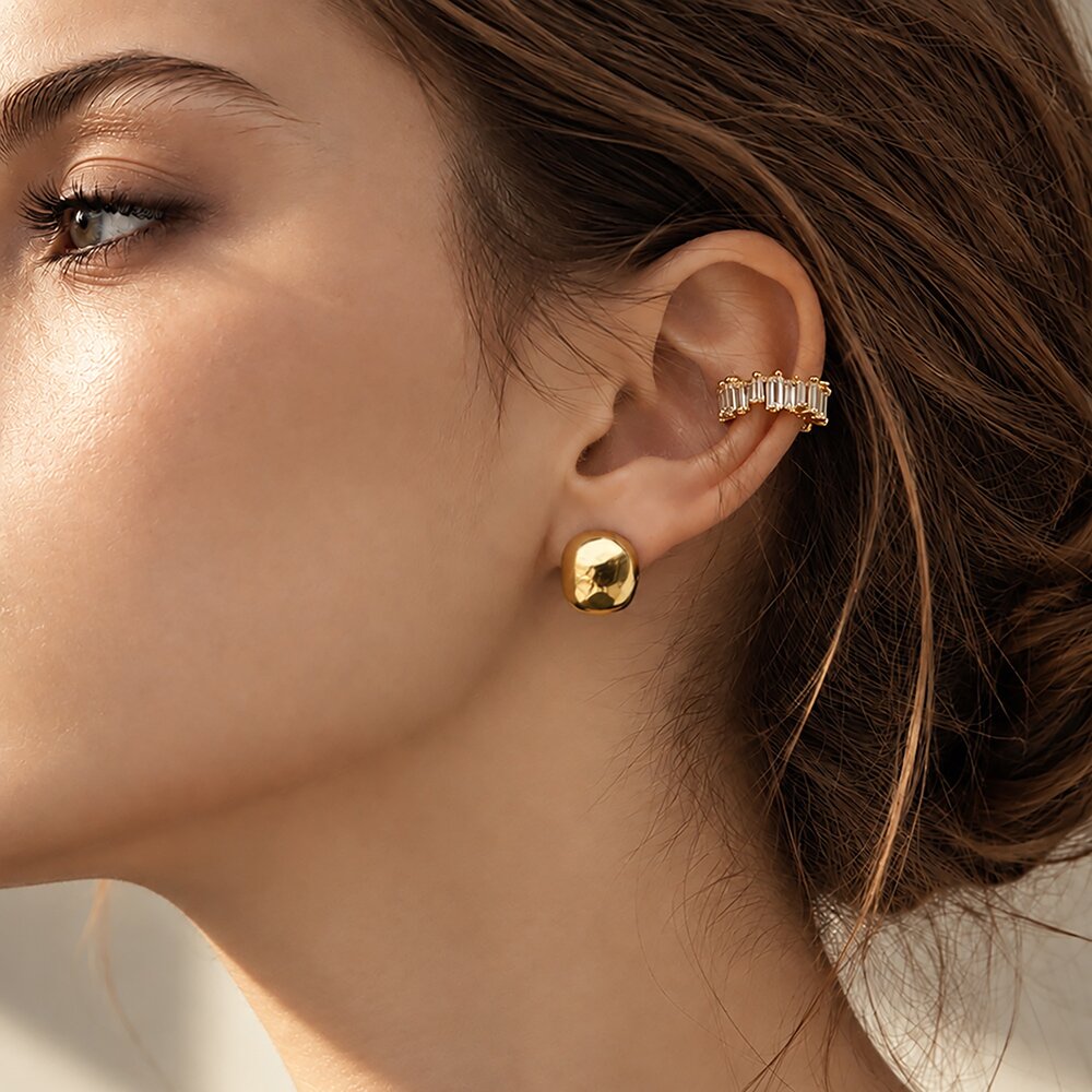 [컨젠] Satin Orb Earrings 새틴 오브 이어링