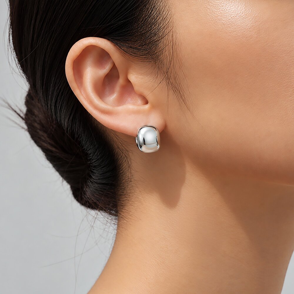 [컨젠] Satin Orb Earrings 새틴 오브 이어링