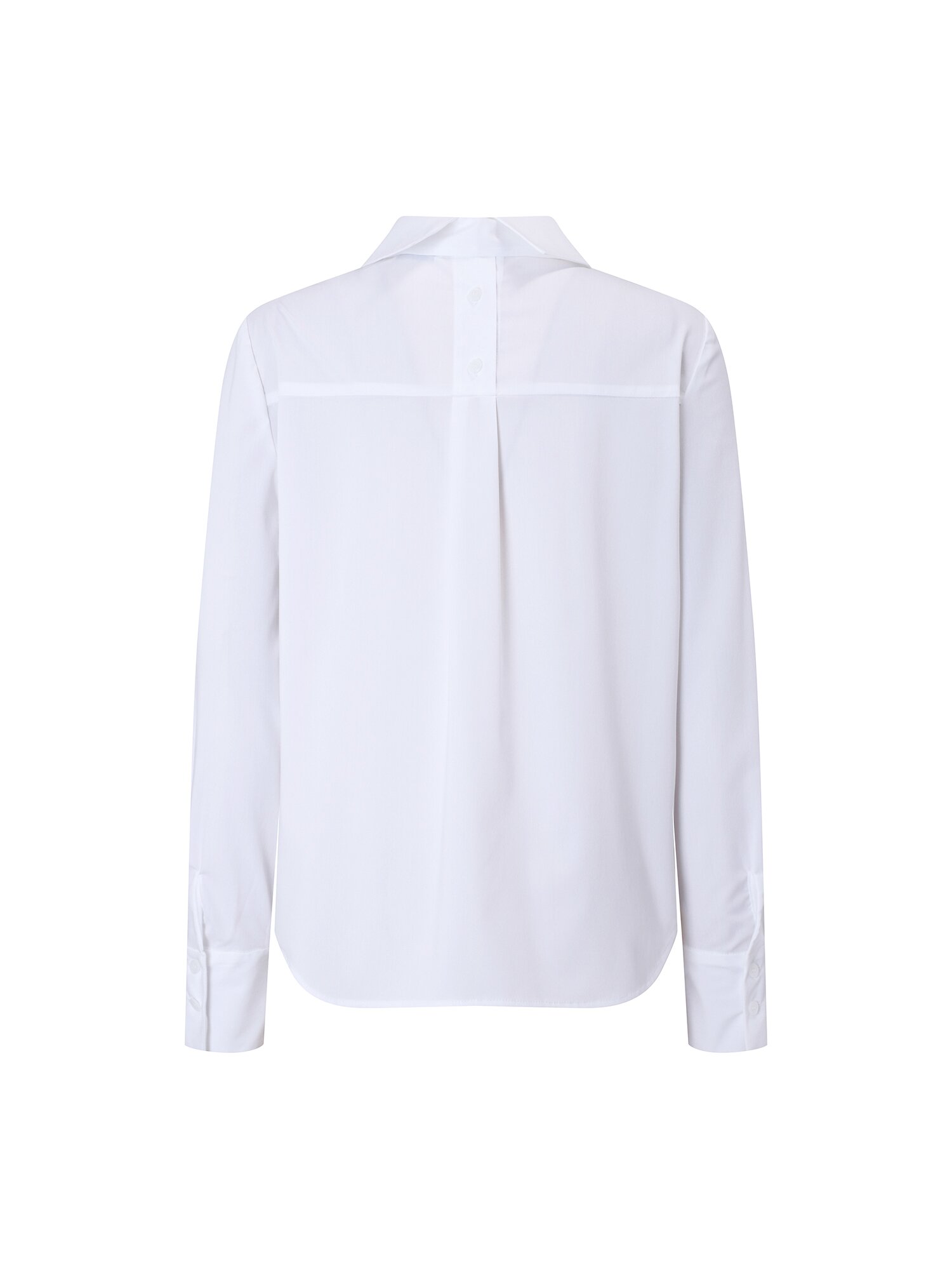 스판 버튼 셔츠 칼라 블라우스 (OFF WHITE)