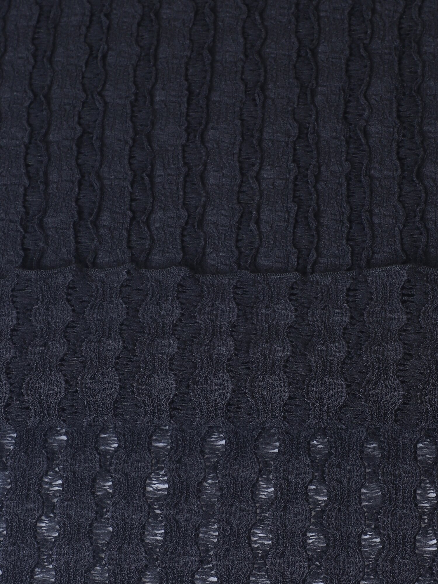 하이넥 슬림 레이스 티셔츠 (BLACK)