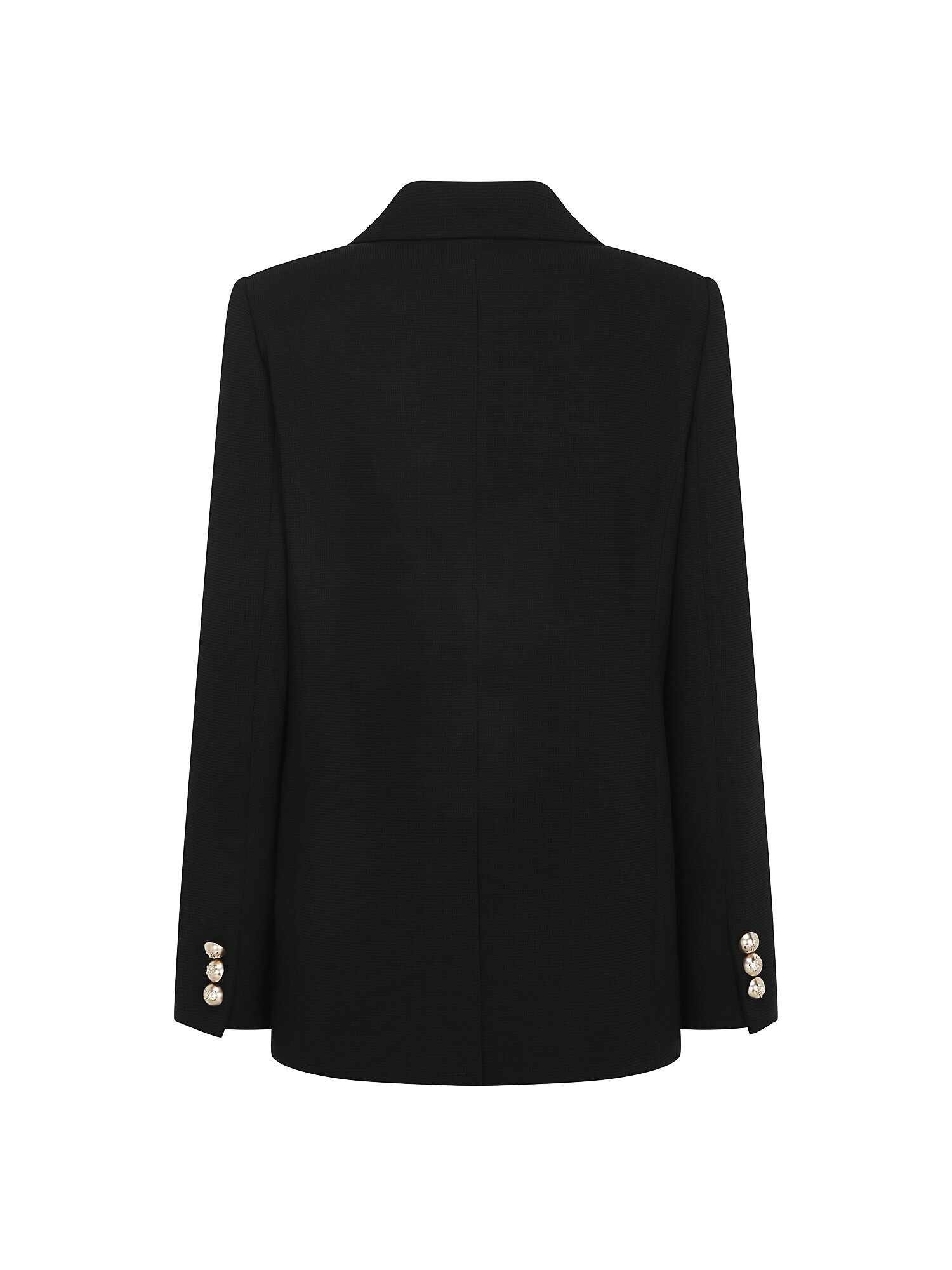 버튼 더블 브레스티드 재킷 (BLACK)