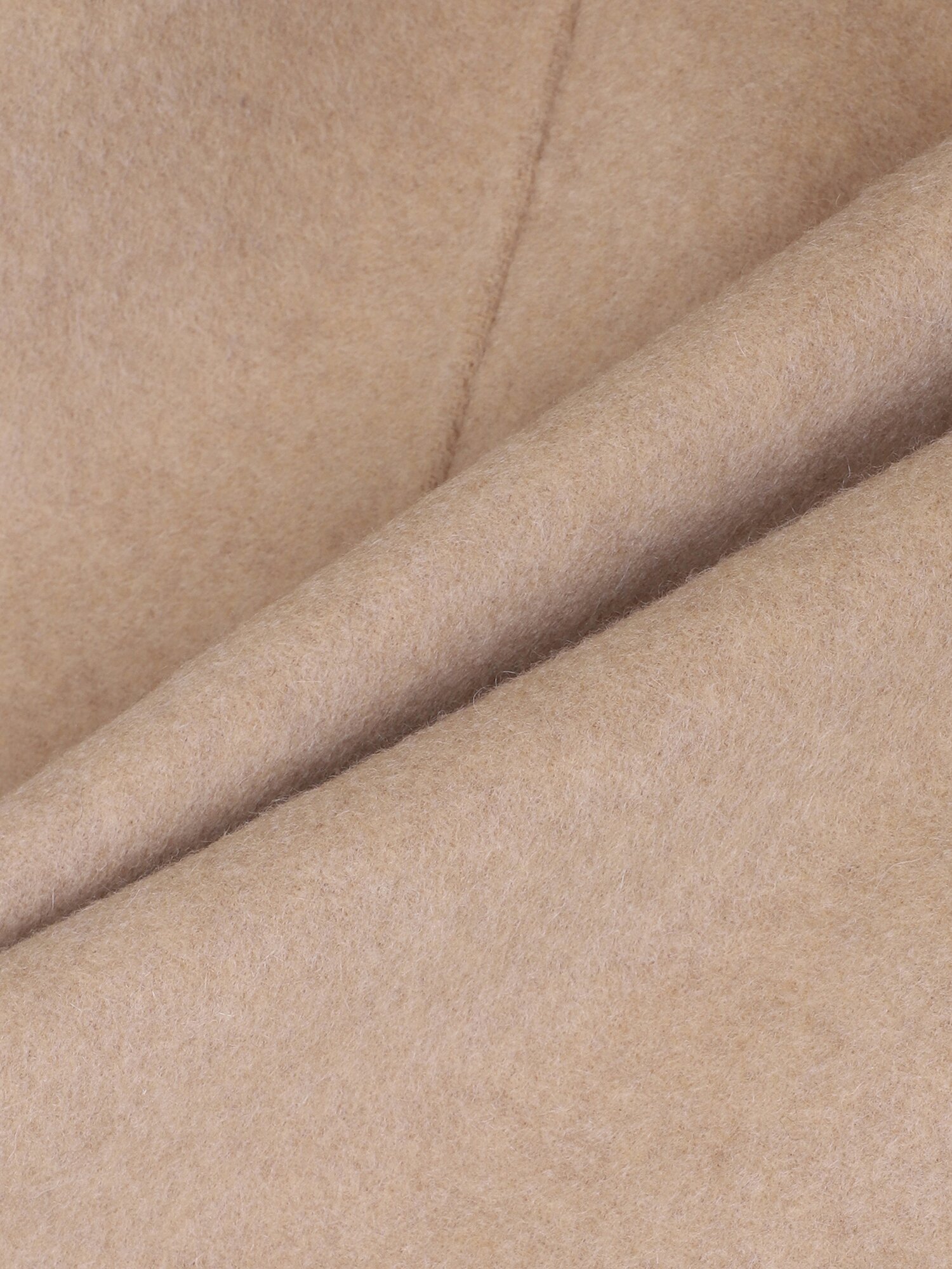 울 캐시미어 숄 후드 핸드메이드 코트 (LIGHT BEIGE)