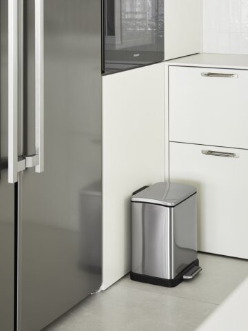 한샘 디럭스 사각스텐페달 휴지통 12L