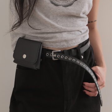 아일렛 시크 투웨이 레더 벨트백