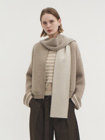 캐시미어100% 에스미 후드 머플러_SAC241003