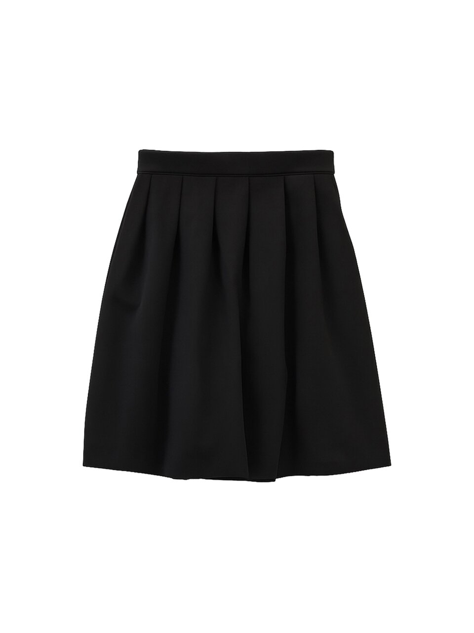 BASIC MIDI PLEATS SKIRT_BLACK
