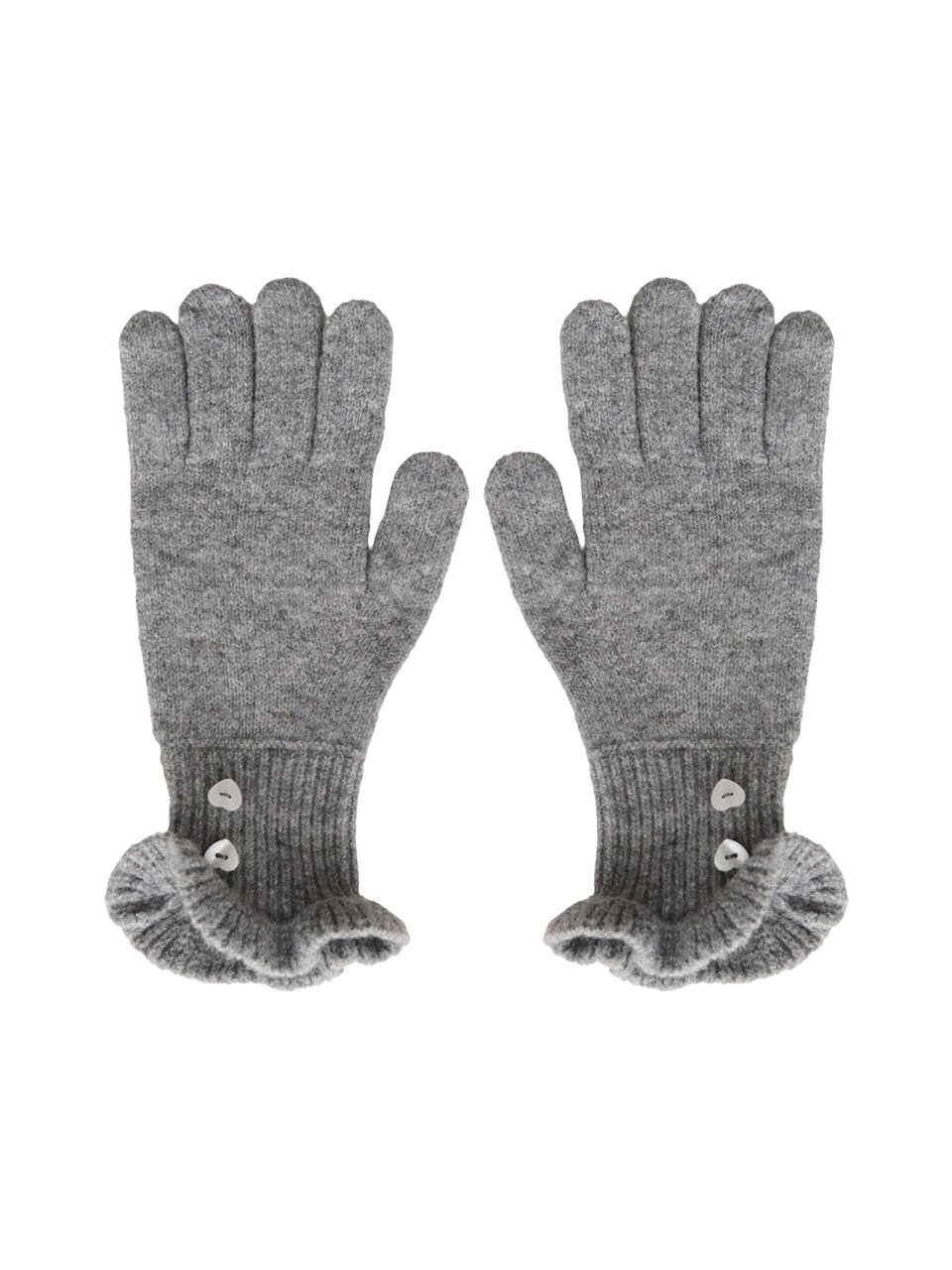 SWEET FRILL COZY GLOVES_GREY