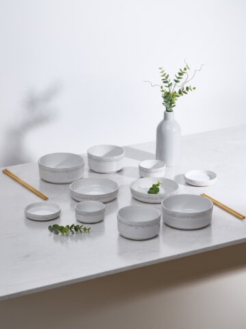 로얄튜더 핸드메이드 엘리자베스 도자기 식기 세트 12p