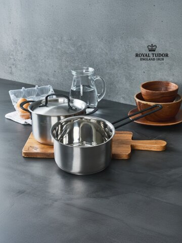 로얄튜더 블랙퀸 2종 (18cm 양수+편수+뚜껑) 냄비 세트