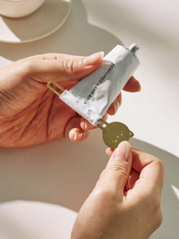 황동 고양이 튜브링거 핸드크림 디스펜서 치약짜개