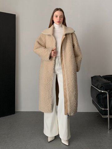 플러피 퍼 집업 롱 코트 (3colors)