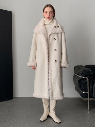 리버시블 레더 퍼 롱 무스탕 (3colors)