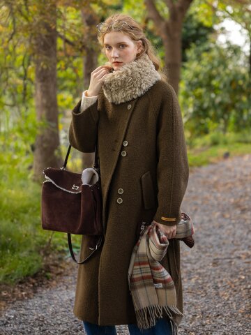 DA_Relaxed hoop tweed coat