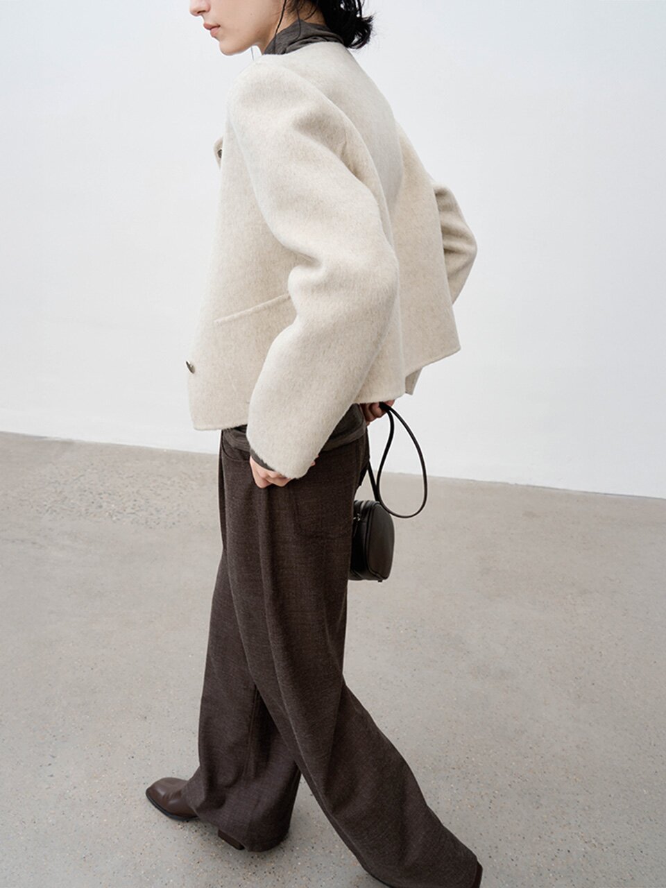 TG_One tuck balloon pants_BROWN
