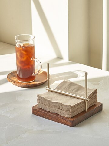 원목 황동 냅킨꽂이 홀더