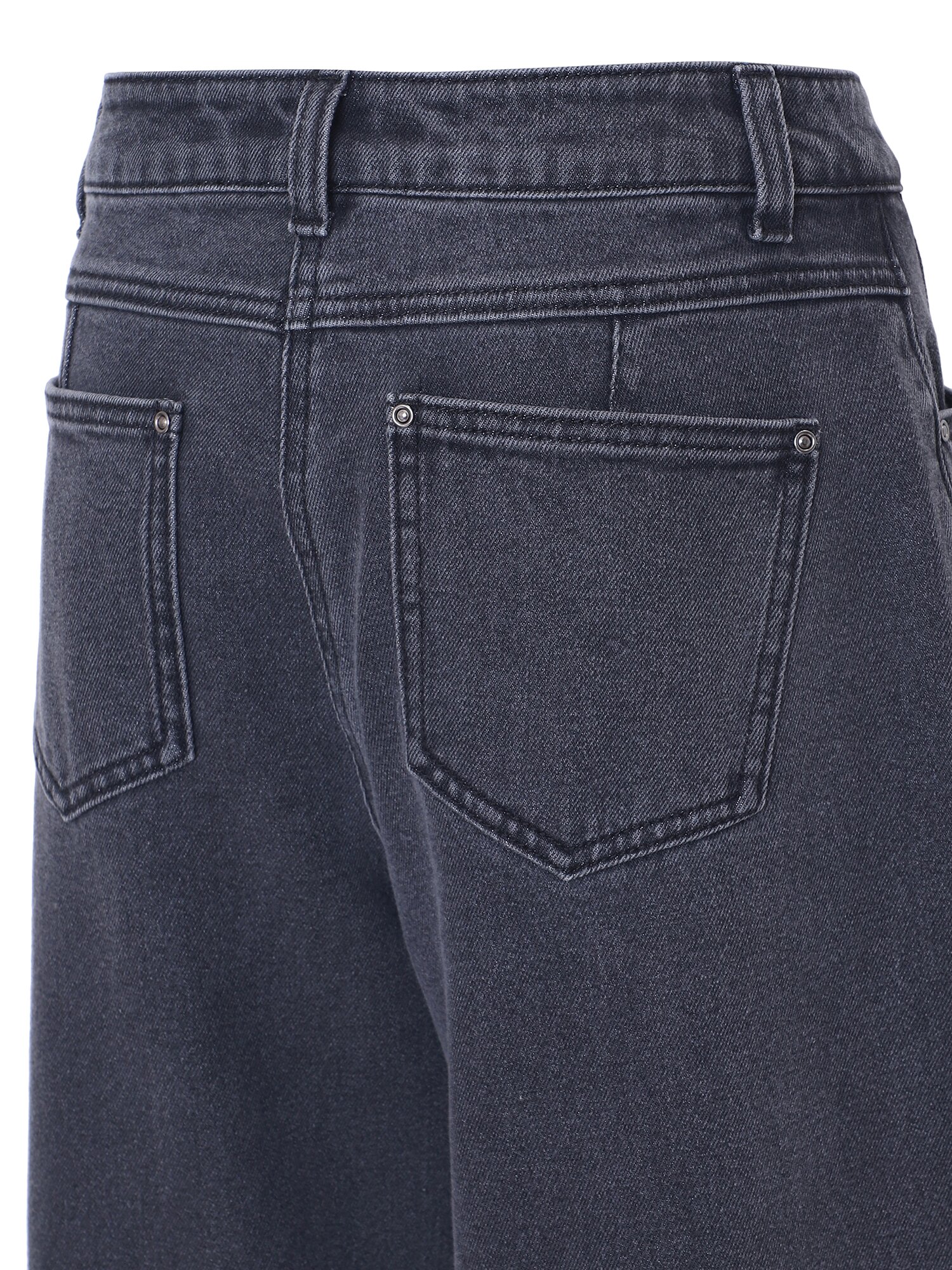 워싱 와이드핏 데님팬츠 (DARK GREY)