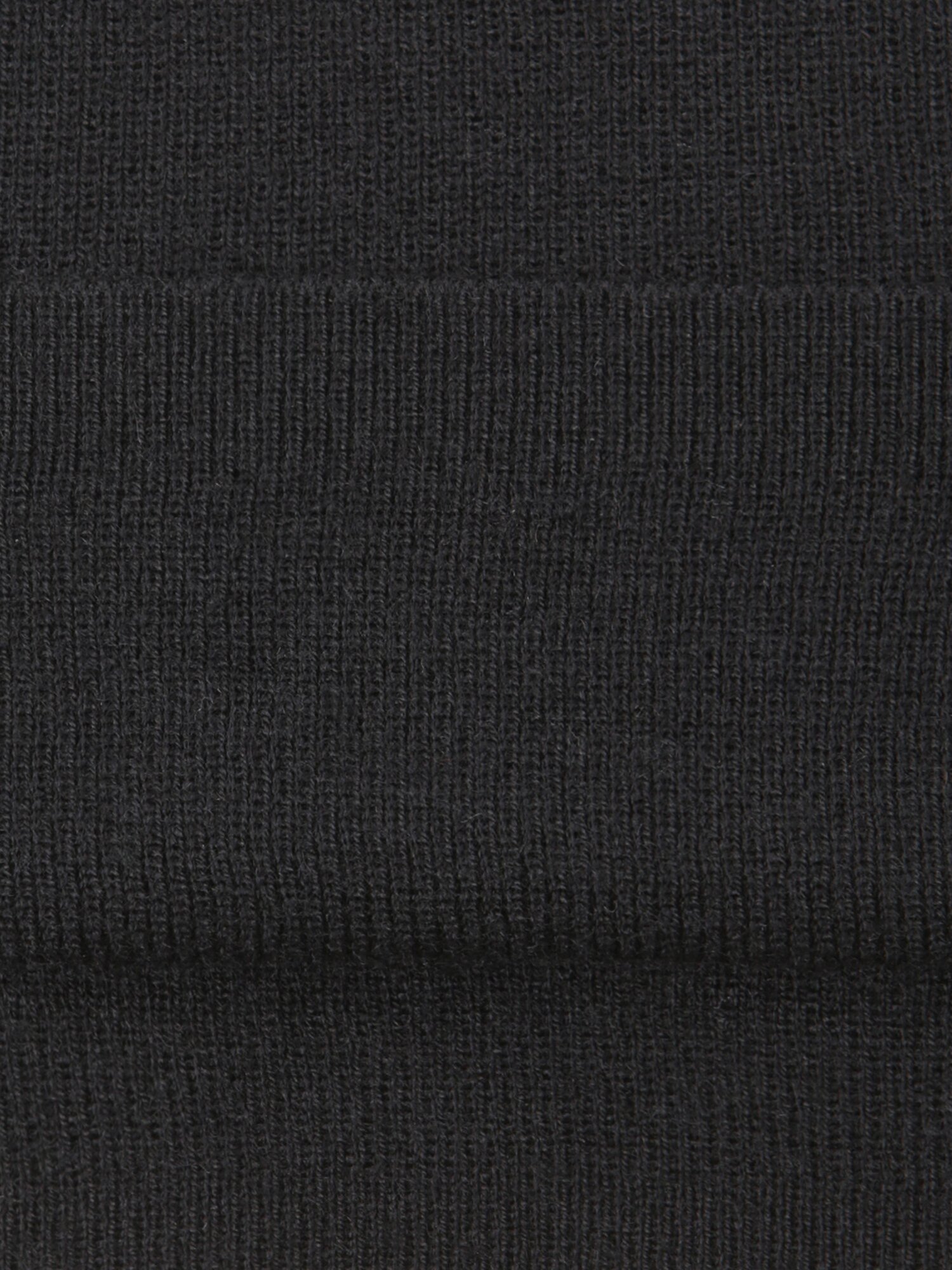 하프 슬리브 미들넥 풀오버 니트 (BLACK)