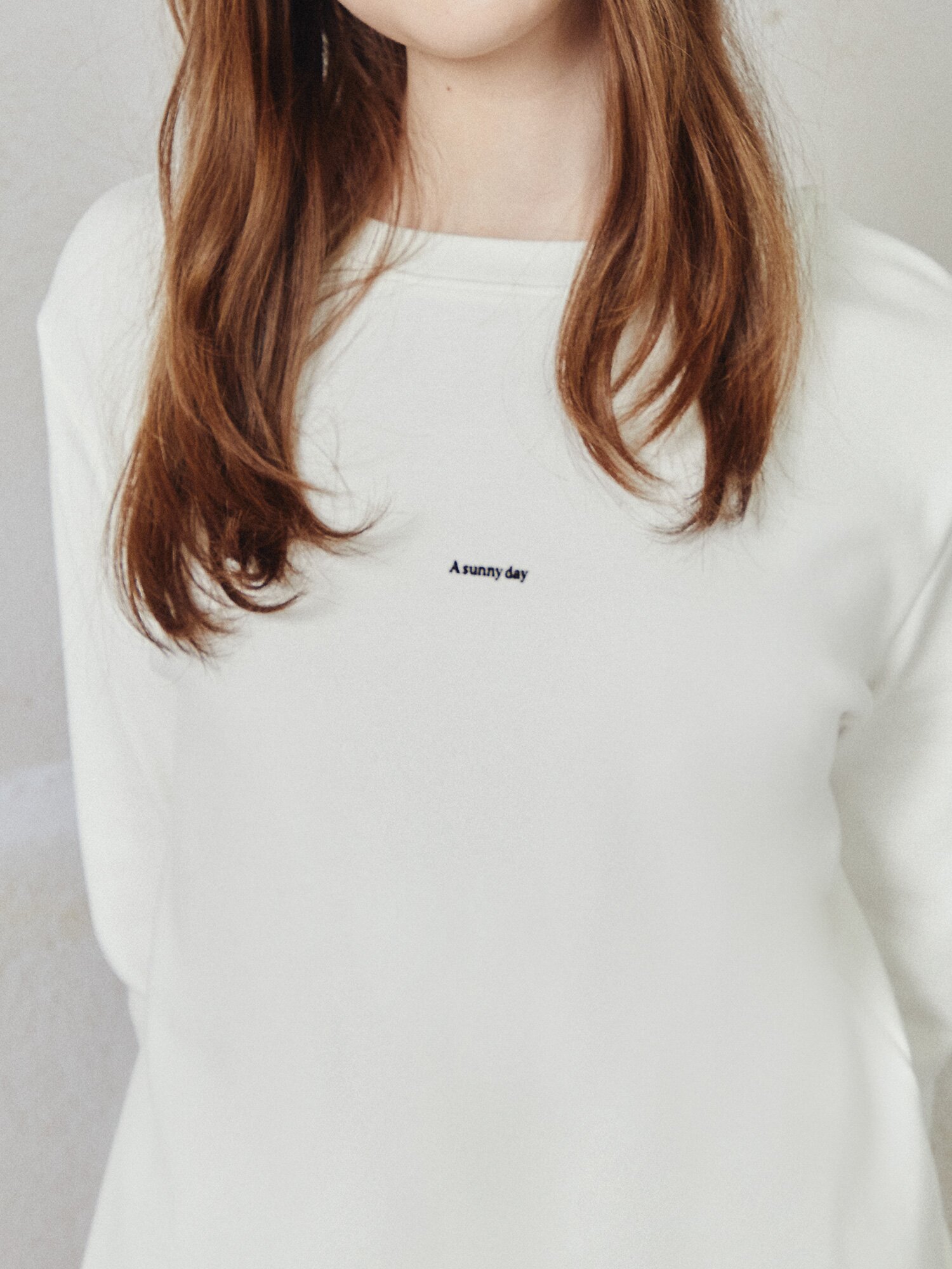 레터링 롱 슬리브 티셔츠 (IVORY)