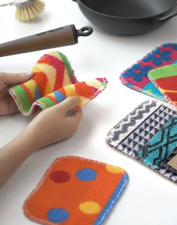 폴란드 직수입 다용도 스크럽 수세미 2P세트 (패턴랜덤)