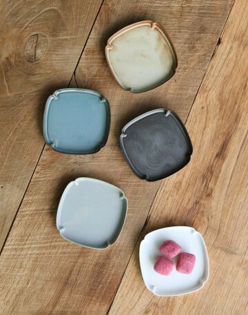 모네프 피네 도자기 눈꽃 사각종지